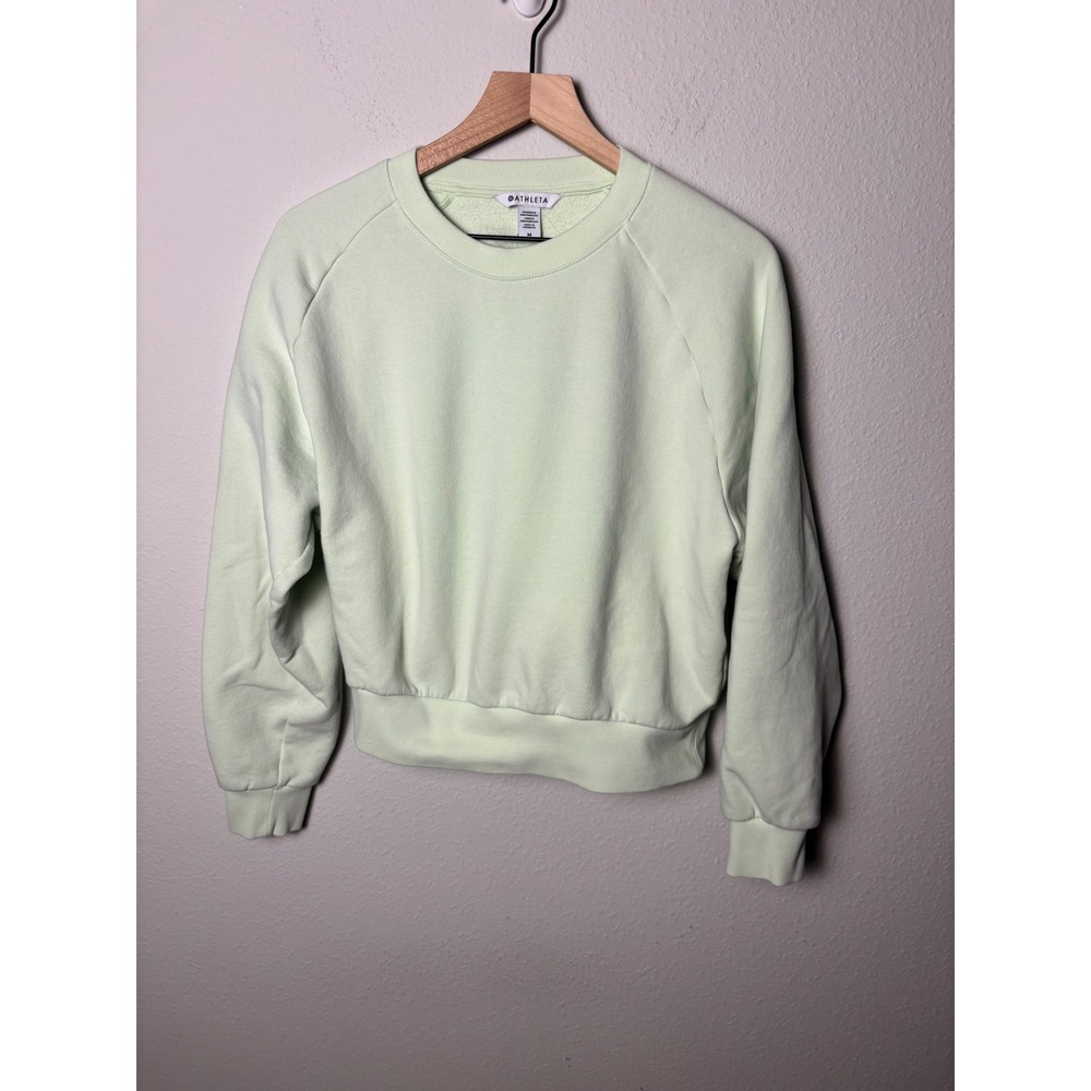 Athleta forever fleece Light Green Crewneck Sweatshirt